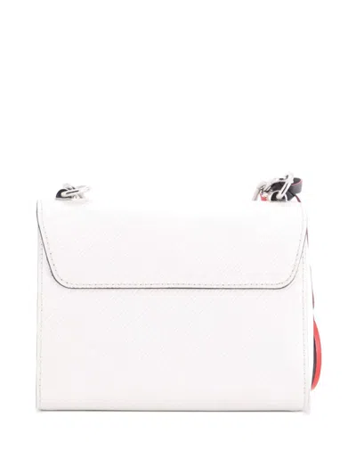 Pre-owned Louis Vuitton Braided Handle Twist Bag Epi Leather Pm Crossbody Bag In White