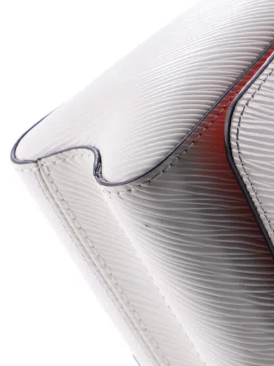 Pre-owned Louis Vuitton Braided Handle Twist Bag Epi Leather Pm Crossbody Bag In White
