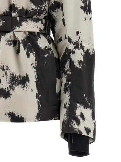 Fendi Frosted Fauna Puffer Jackets Multicolor In Black