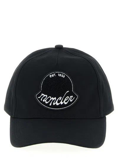 Moncler Logo-patch Adjustable Baseball Cap In Black
