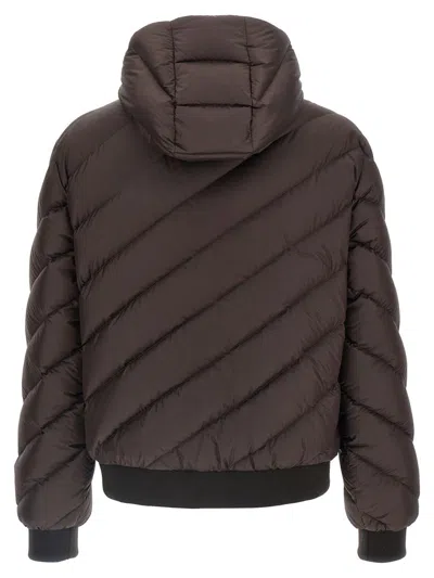 Fendi Reversible Down Jacket Puffer Jackets Beige In Brown