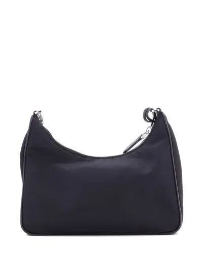 Pre-owned Prada Re-edition 2005 Shoulder Bag Tessuto Small Crossbody Bag In Black