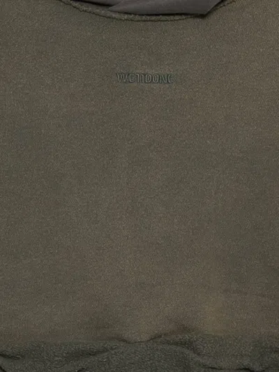 We11 Done Rolled-up Hoodie In Green