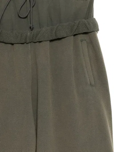 We11 Done Layered Roll-up Track Pants In Green