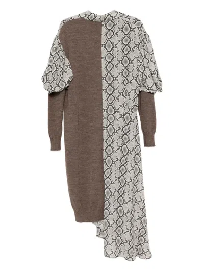 Junya Watanabe All-over Graphic Print Dress In Multi