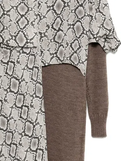 Junya Watanabe All-over Graphic Print Dress In Multi