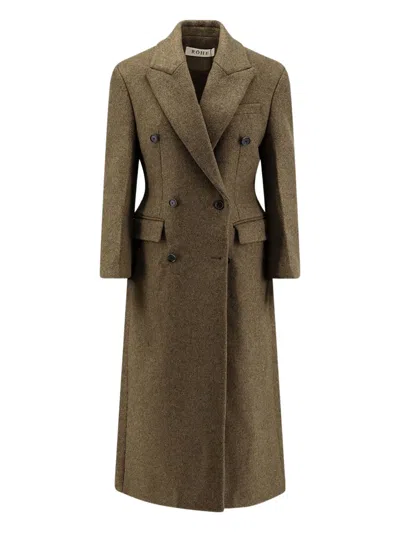 Rohe Double-breasted Coat In Green