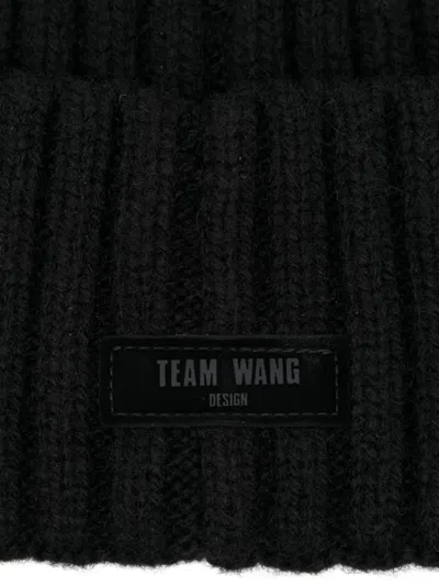 Team Wang Design Logo-patch Beanie In Black