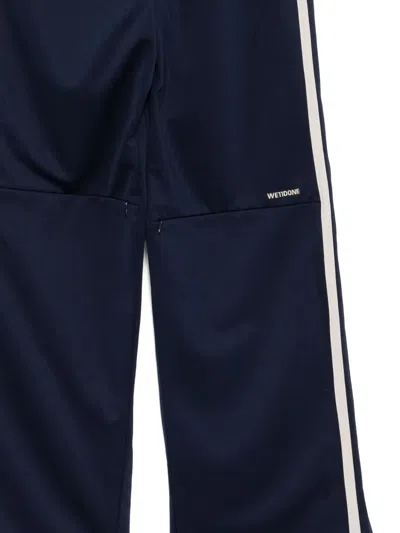 We11 Done Contrast Track Pants In Blue
