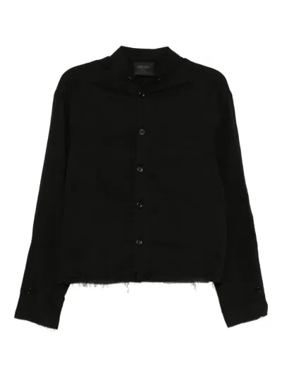 Team Wang Design Textured Shirts In Black