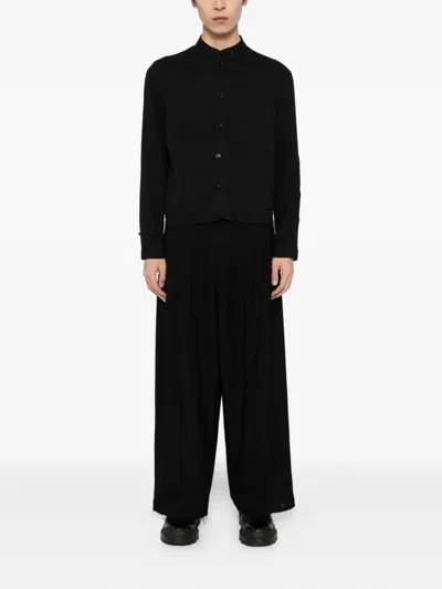 Team Wang Design Textured Shirts In Black