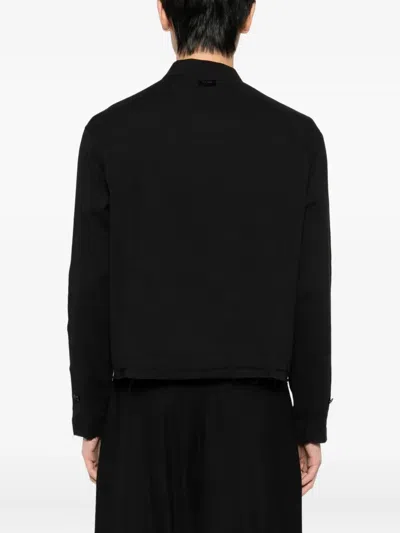 Team Wang Design Textured Shirts In Black