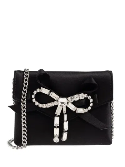 Jimmy Choo Bow Chain Cardholder In Black