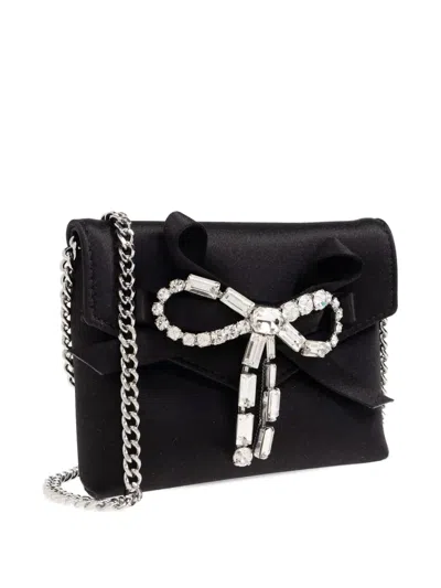 Jimmy Choo Bow Chain Cardholder In Black