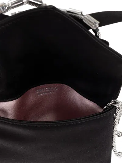 Jimmy Choo Bow Chain Cardholder In Black