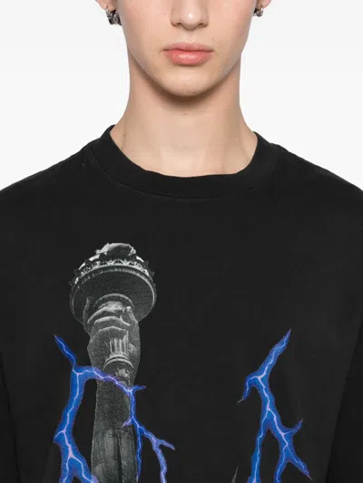 Melt Graphic-print T-shirt In Black