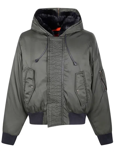 Dsquared2 Aviator Hooded Bomber Clothing In Green