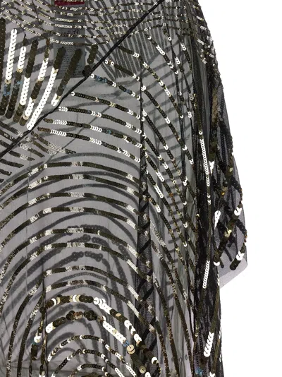 Pucci Long Dress With Sheer Overlay And Sequins In Multi