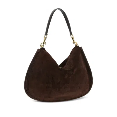 Etro Suede Shoulder Bag In Brown
