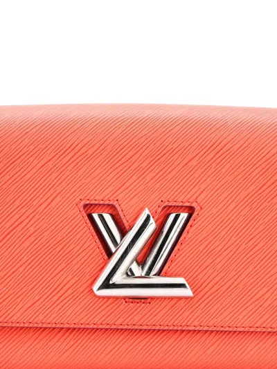 Pre-owned Louis Vuitton Twist Handbag Epi Leather Mm Crossbody Bag In Orange