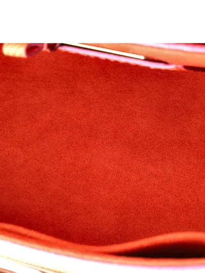 Pre-owned Louis Vuitton Twist Handbag Epi Leather Mm Crossbody Bag In Orange