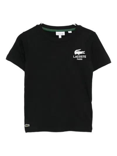 Lacoste Print Cotton T-shirt In Green