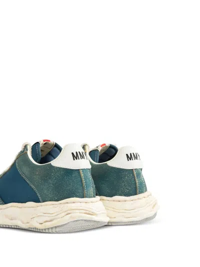 Miharayasuhiro Wayne Distressed-effects Sneakers In Blue