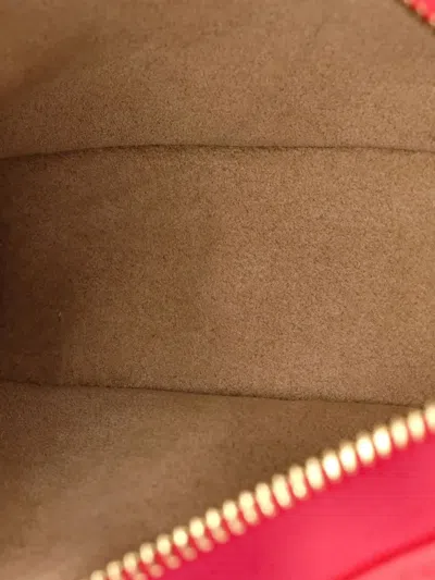 Pre-owned Louis Vuitton Pochette Troca Damier Quilted Lambskin Mm Shoulder Bag In Red