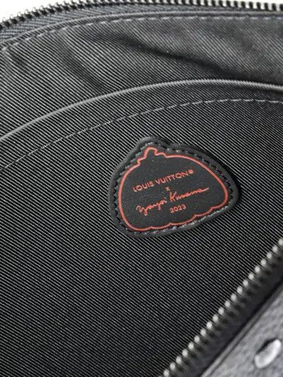 Pre-owned Louis Vuitton Pochette To Go Yayoi Kusama Infinity Dots Monogram Taurillon Leather Clutch Bag In Black