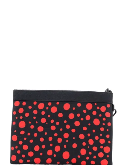 Pre-owned Louis Vuitton Pochette To Go Yayoi Kusama Infinity Dots Monogram Taurillon Leather Clutch Bag In Black