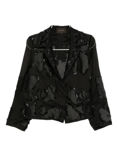 Biyan Sequin Embellishment Jacket In Black