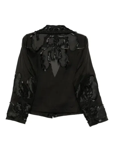 Biyan Sequin Embellishment Jacket In Black