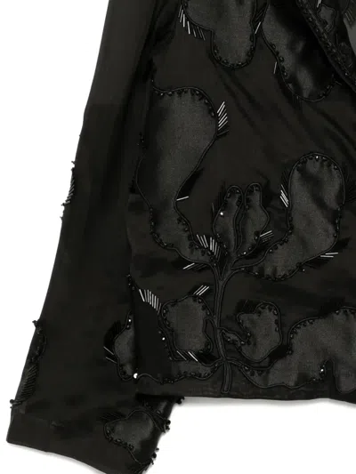 Biyan Sequin Embellishment Jacket In Black