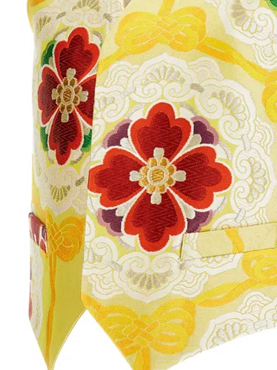 Irie Floral Pattern Waistcoat In Yellow