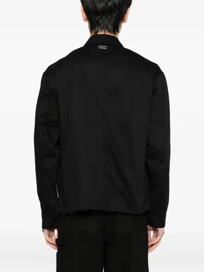 Team Wang Design Twill Cotton Polo In Black