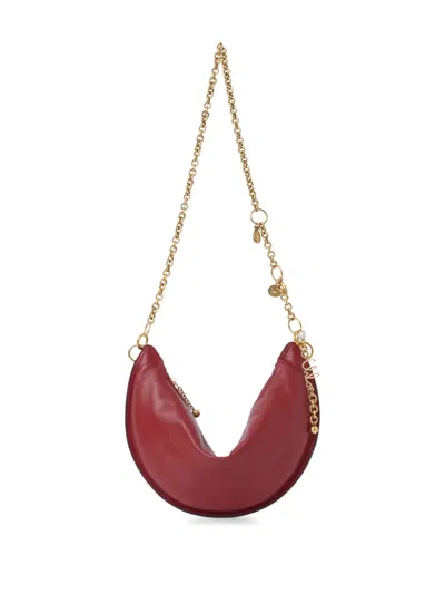 Chloé Chlo Halfmoon Leather Shoulder Bag In Red