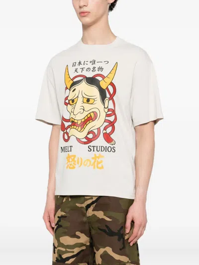 Melt Graphic-print T-shirt In White
