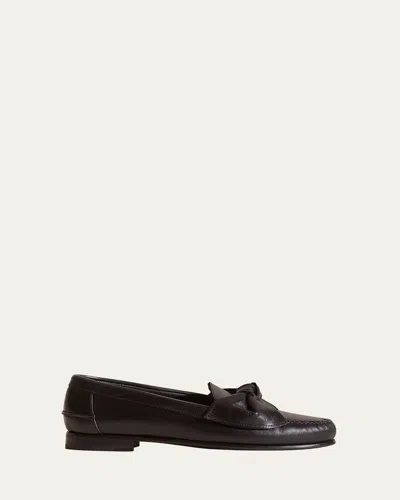 Hereu Corbati Bow Leather Loafers In Multi