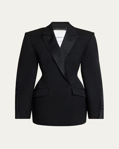 Givenchy Inside-out Cocoon Mini Blazer Dress In Black