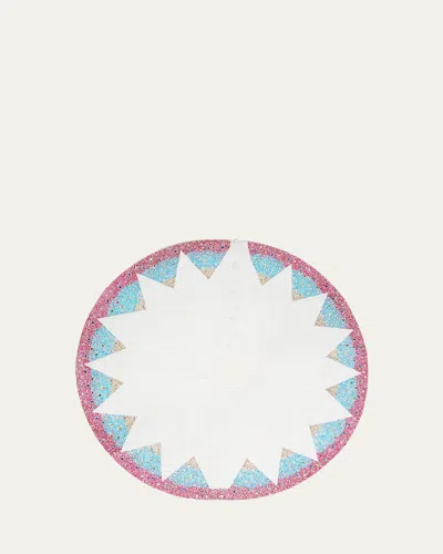 Kim Seybert Hand-beaded Enchanted Christmas Tree Skirt, 64" In Multi