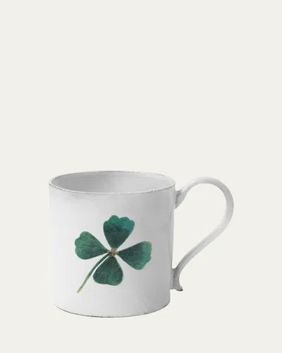 Astier De Villatte X John Derian Four Leaf Clover Mug In White