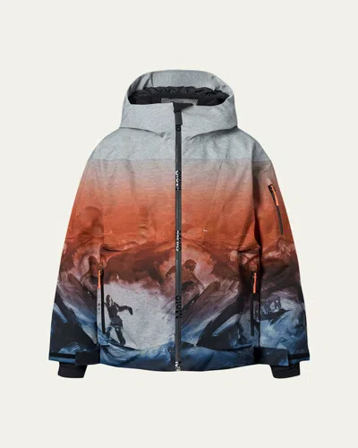 Molo Kid's Alpine Hooded Ski Jacket, 8-16 In Multi