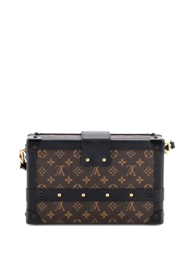 Pre-owned Louis Vuitton Petite Malle Handbag Monogram Canvas Clutch Bag In Brown