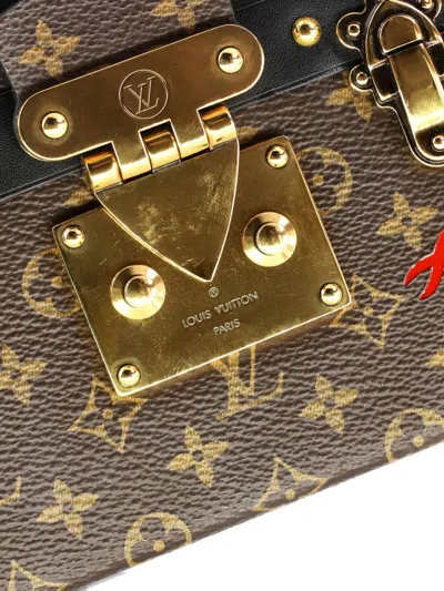 Pre-owned Louis Vuitton Petite Malle Handbag Monogram Canvas Clutch Bag In Brown