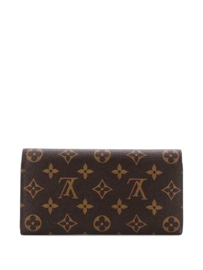 Pre-owned Louis Vuitton Emilie Wallet Monogram Canvas Small Wallets In Brown