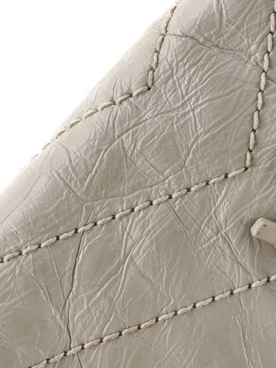 Pre-owned Saint Laurent Niki Chain Flap Bag Matelasse Chevron Leather Baby Shoulder Bag In Neutral