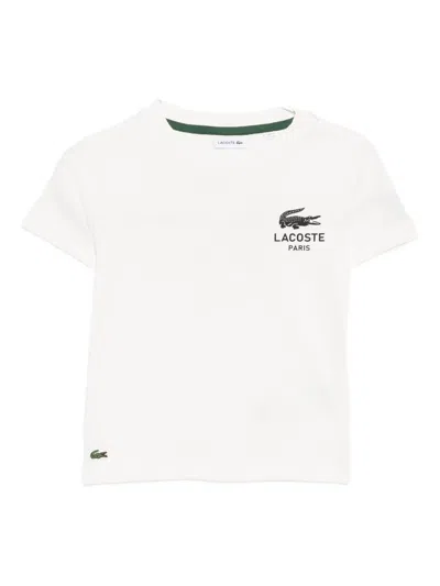 Lacoste Print Cotton T-shirt In Multi
