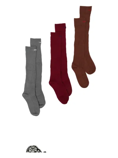 Shushu-tong Logo-embroidered Socks In Multi