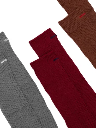 Shushu-tong Logo-embroidered Socks In Multi