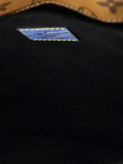 Pre-owned Louis Vuitton Pochette Metis Epi Leather And Reverse Monogram Canvas Shoulder Bag In Blue